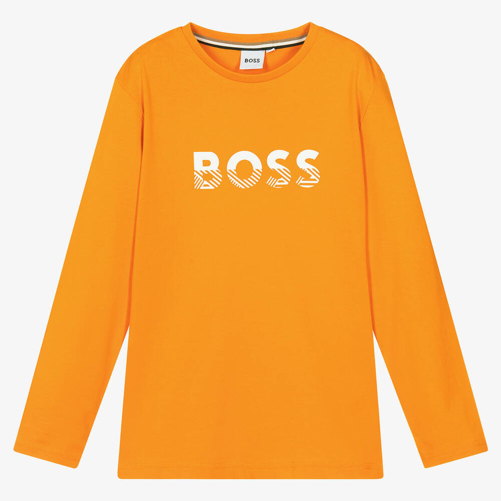 BOSS - Haut orange Ado garçon | Childrensalon