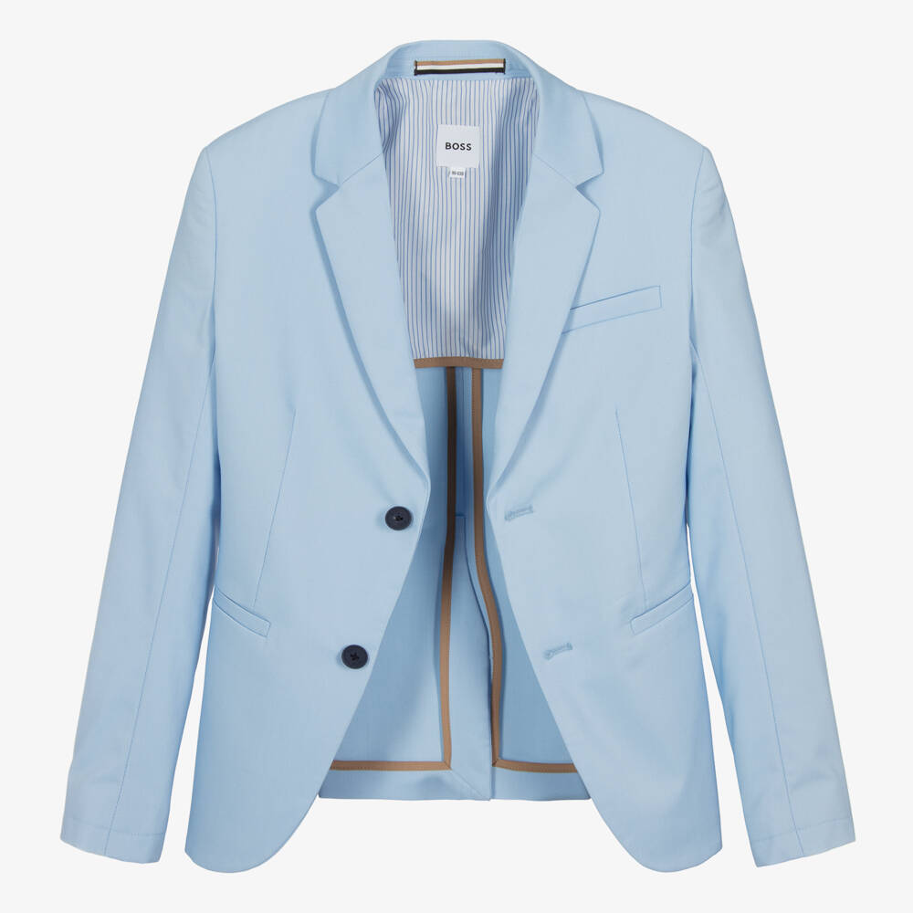 BOSS-Teen Boys Pale Blue Blazer | Childrensalon Outlet