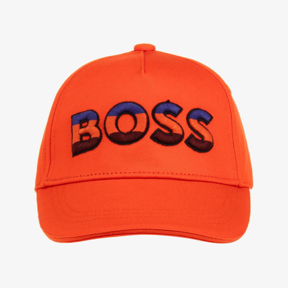 بوس-Teen Boys Red Cotton Cap | Childrensalon Outlet