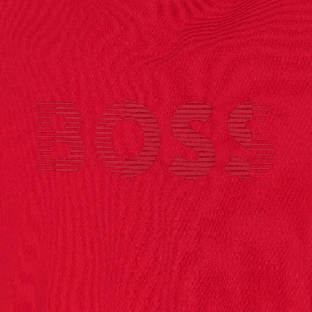 BOSS-Красная хлопковая футболка | Childrensalon Outlet