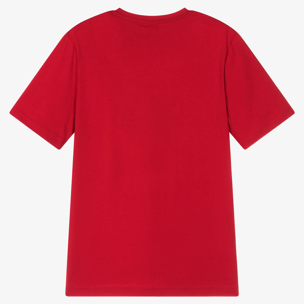 BOSS-Красная хлопковая футболка | Childrensalon Outlet