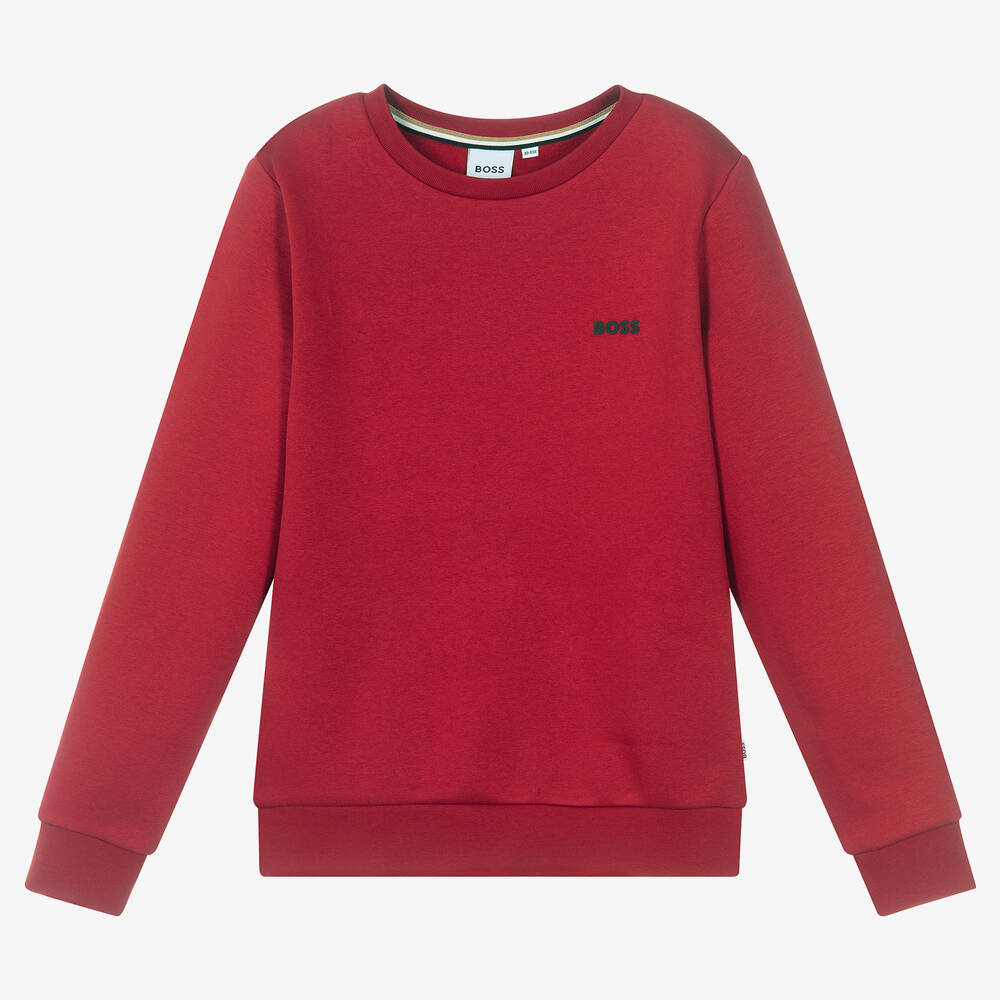 BOSS - Sweat rouge Ado garçon | Childrensalon