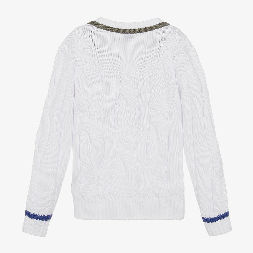 Boys white jumper hotsell