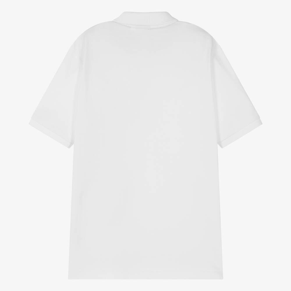 BOSS-Teen Boys White Cotton Polo Shirt | Childrensalon Outlet