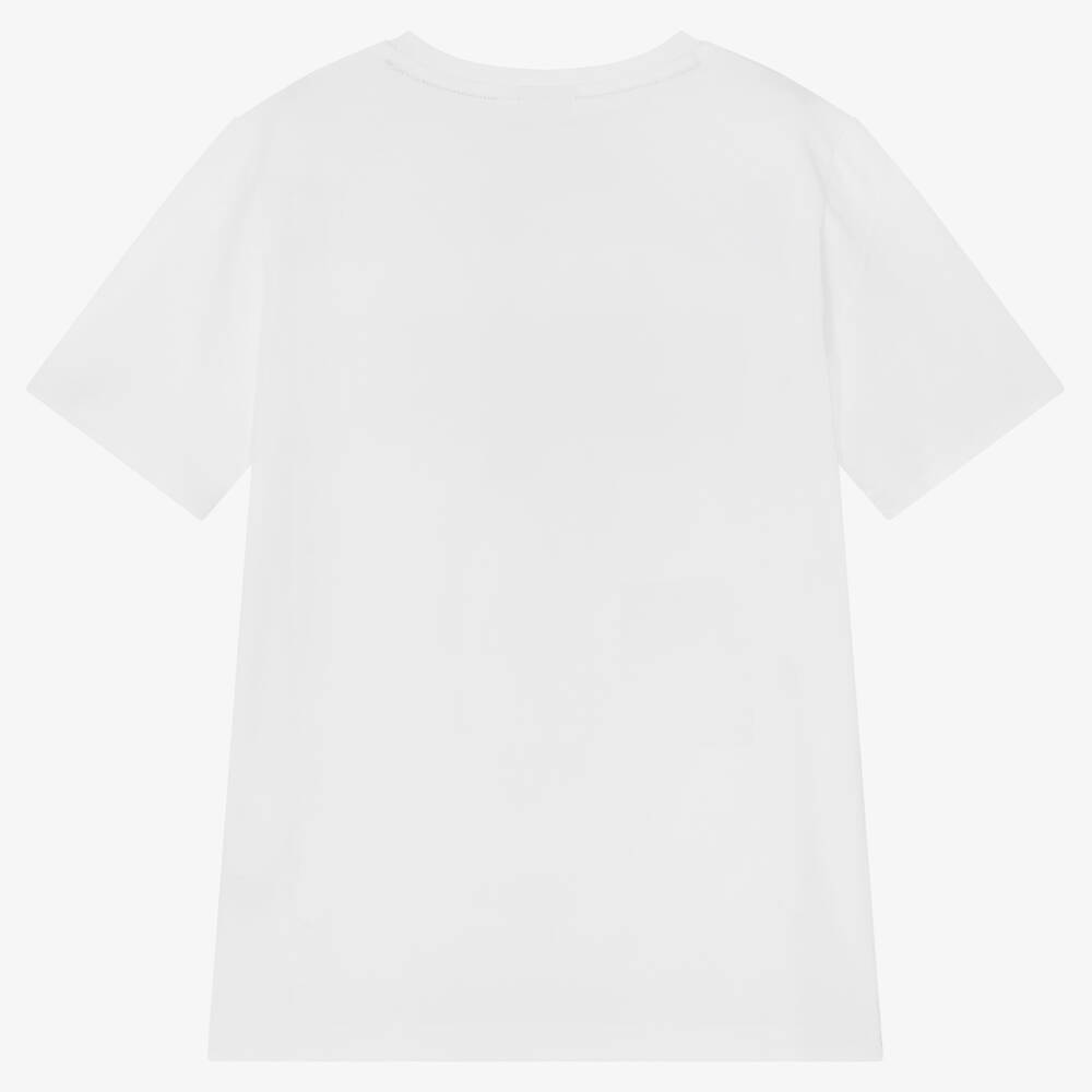 BOSS-Белая хлопковая футболка для мальчиков-подростков | Childrensalon Outlet