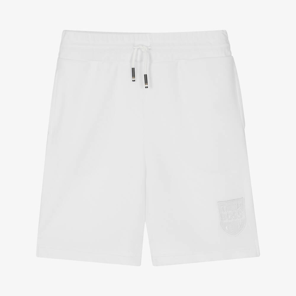 Boss white shorts sale