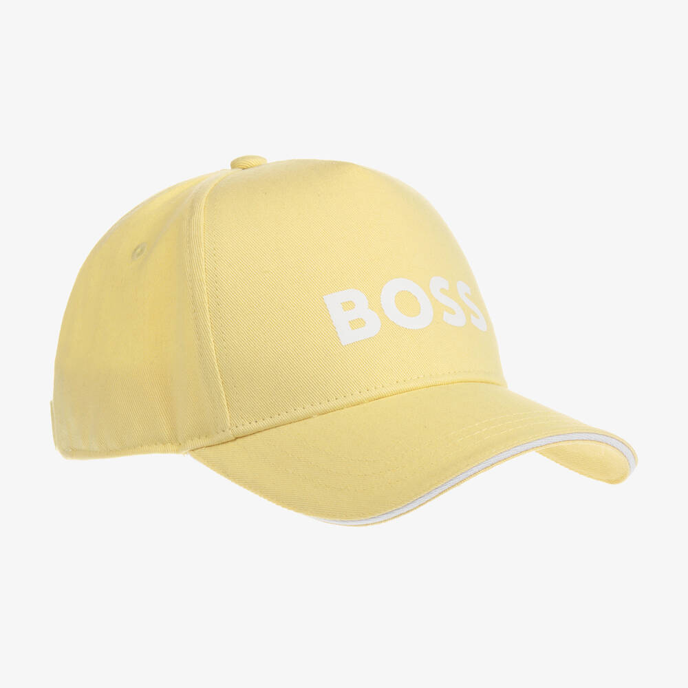 BOSS - Желтая хлопковая бейсболка | Childrensalon