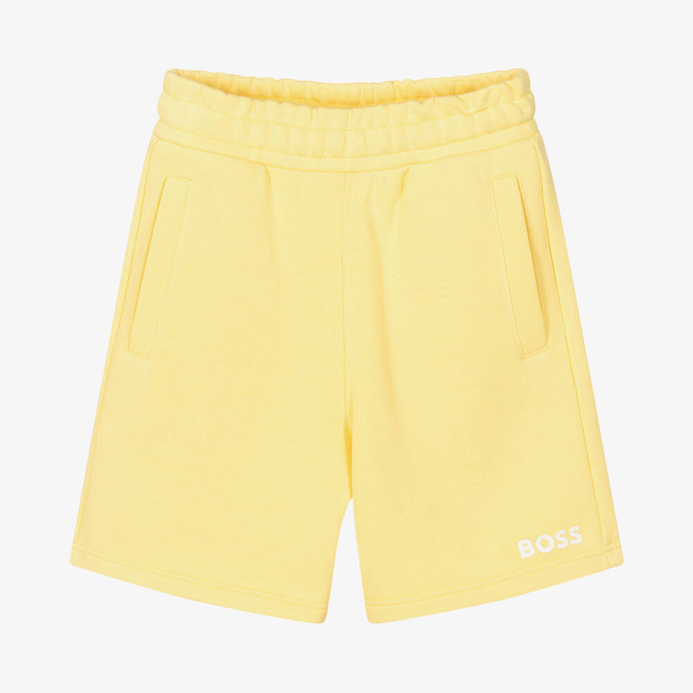 BOSS - Gelbe Teen Baumwollshorts | Childrensalon