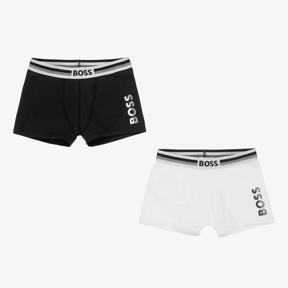 BOSS - Teen Cotton Boxers (2 Pack) | Childrensalon