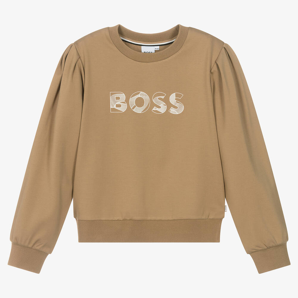 BOSS-سويتشيرت ميلانو جيرسي لون بيج تينز بناتي | Childrensalon Outlet