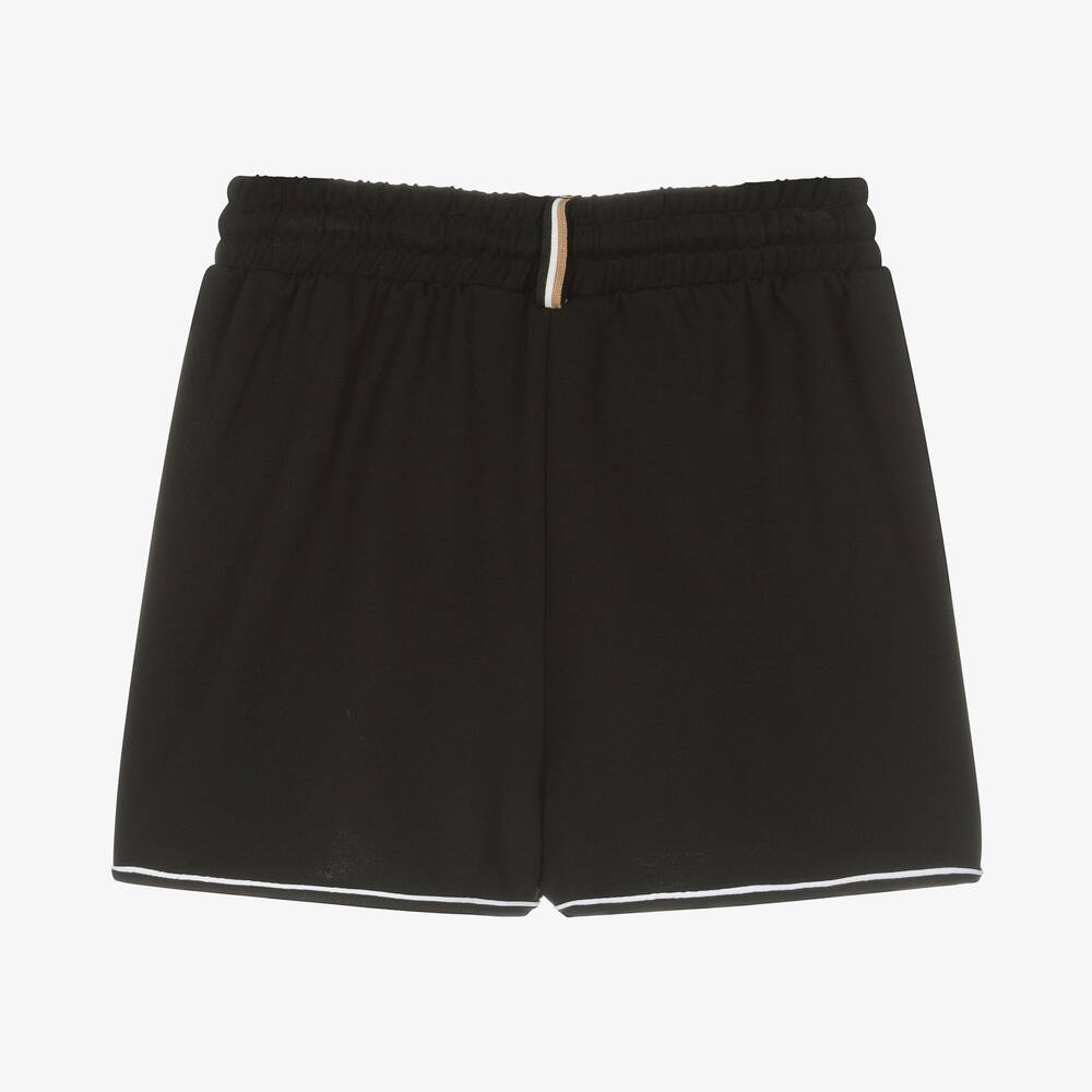 BOSS-Teen Girls Black Milano Jersey Shorts | Childrensalon Outlet