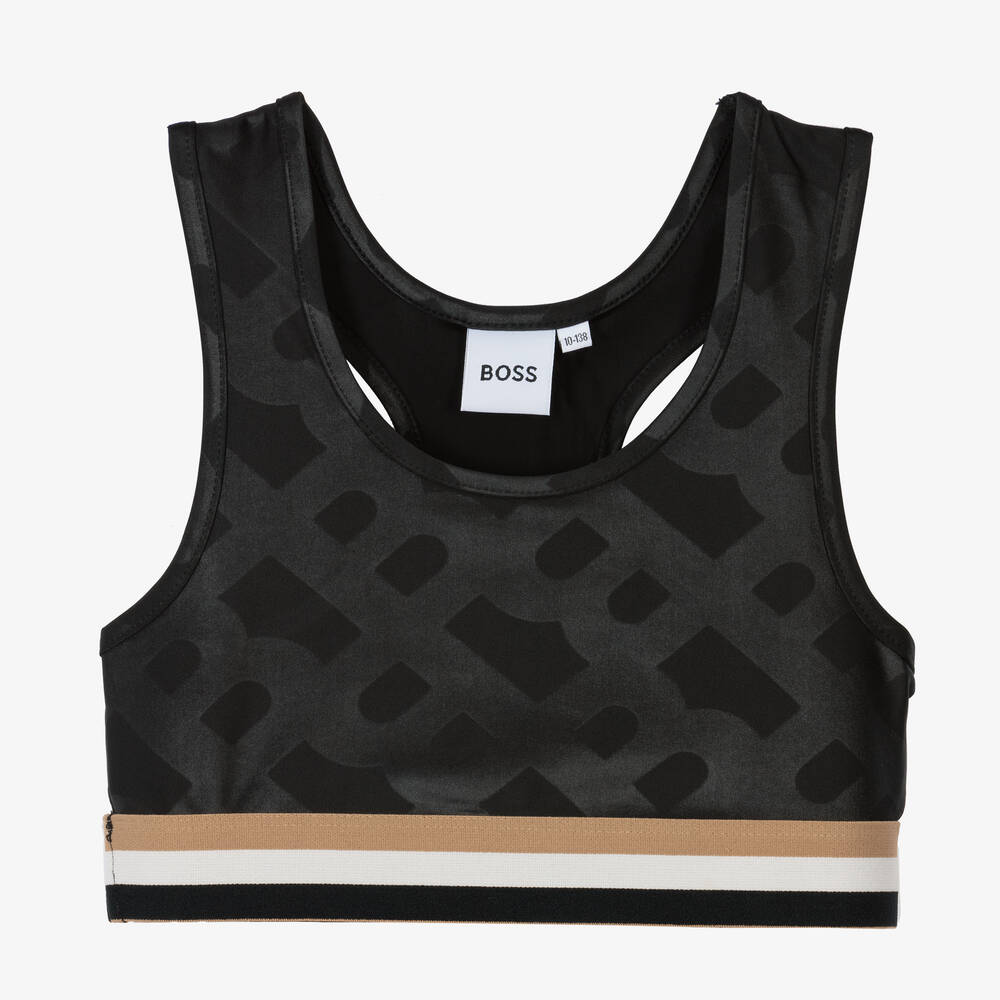 BOSS - Haut de sport noir Ado fille | Childrensalon