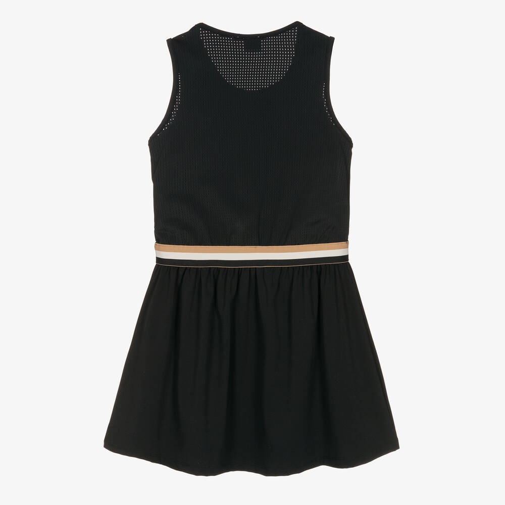 BOSS-فستان تينز بناتي ليكرا لون أسود | Childrensalon Outlet