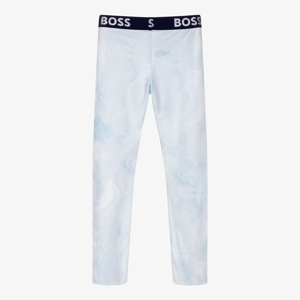 BOSS-Teen Girls Pale Blue Leggings | Childrensalon Outlet