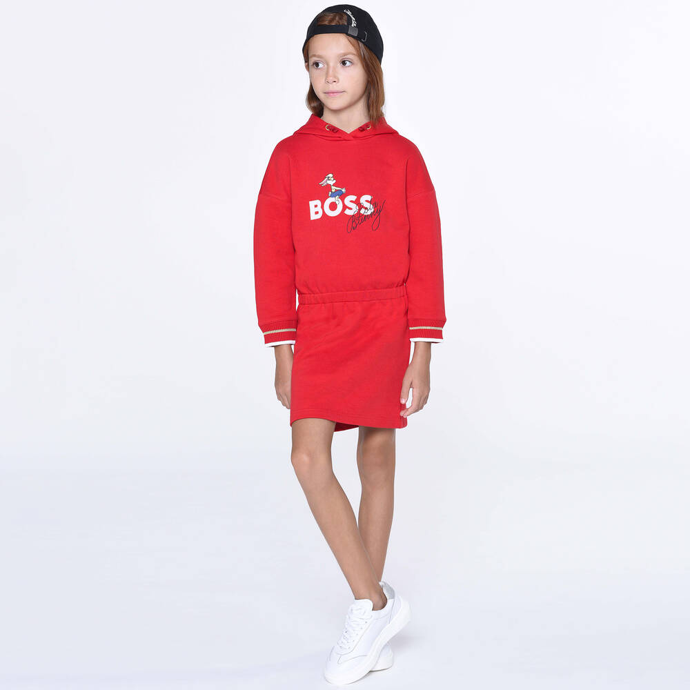 BOSS-Teen Girls Red Looney Tunes Logo Dress | Childrensalon Outlet
