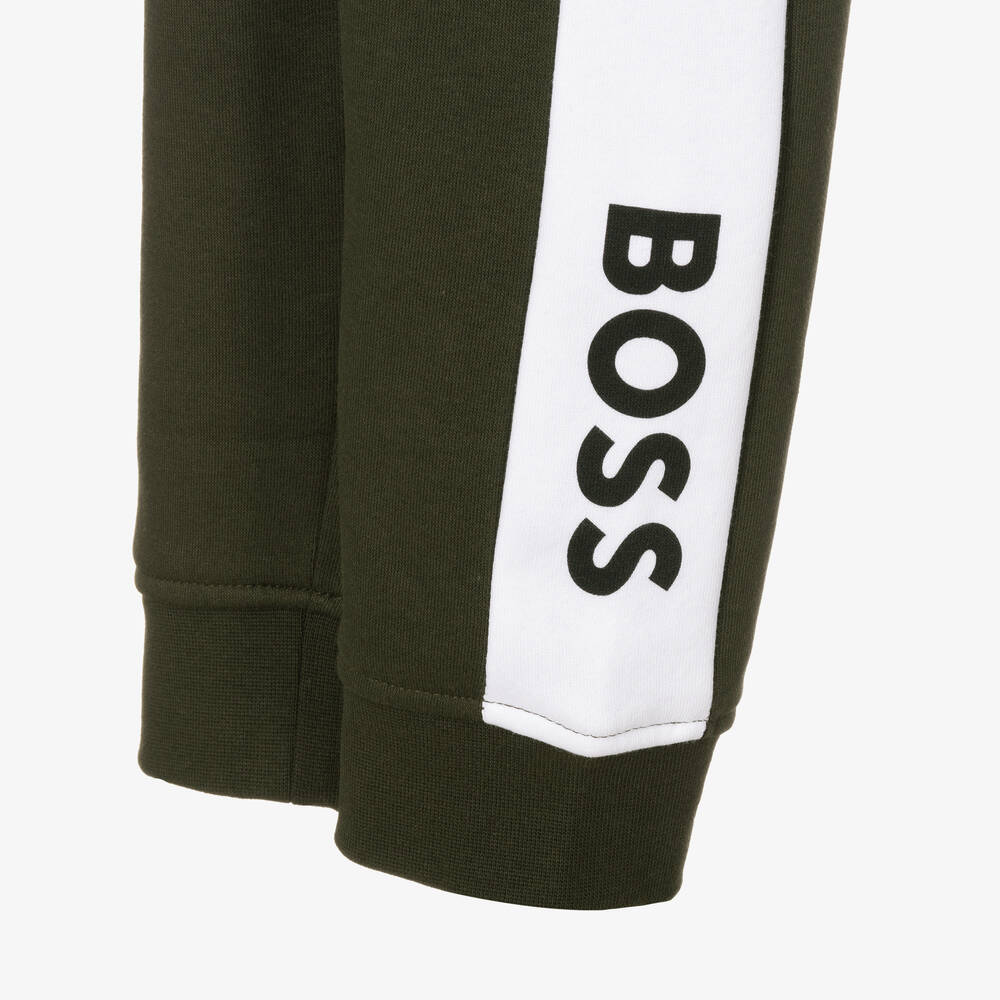 Khaki green hugo boss tracksuit hotsell