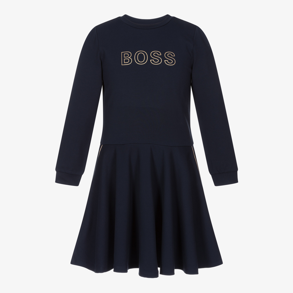 BOSS - Navyblaues Kleid für Teens | Childrensalon