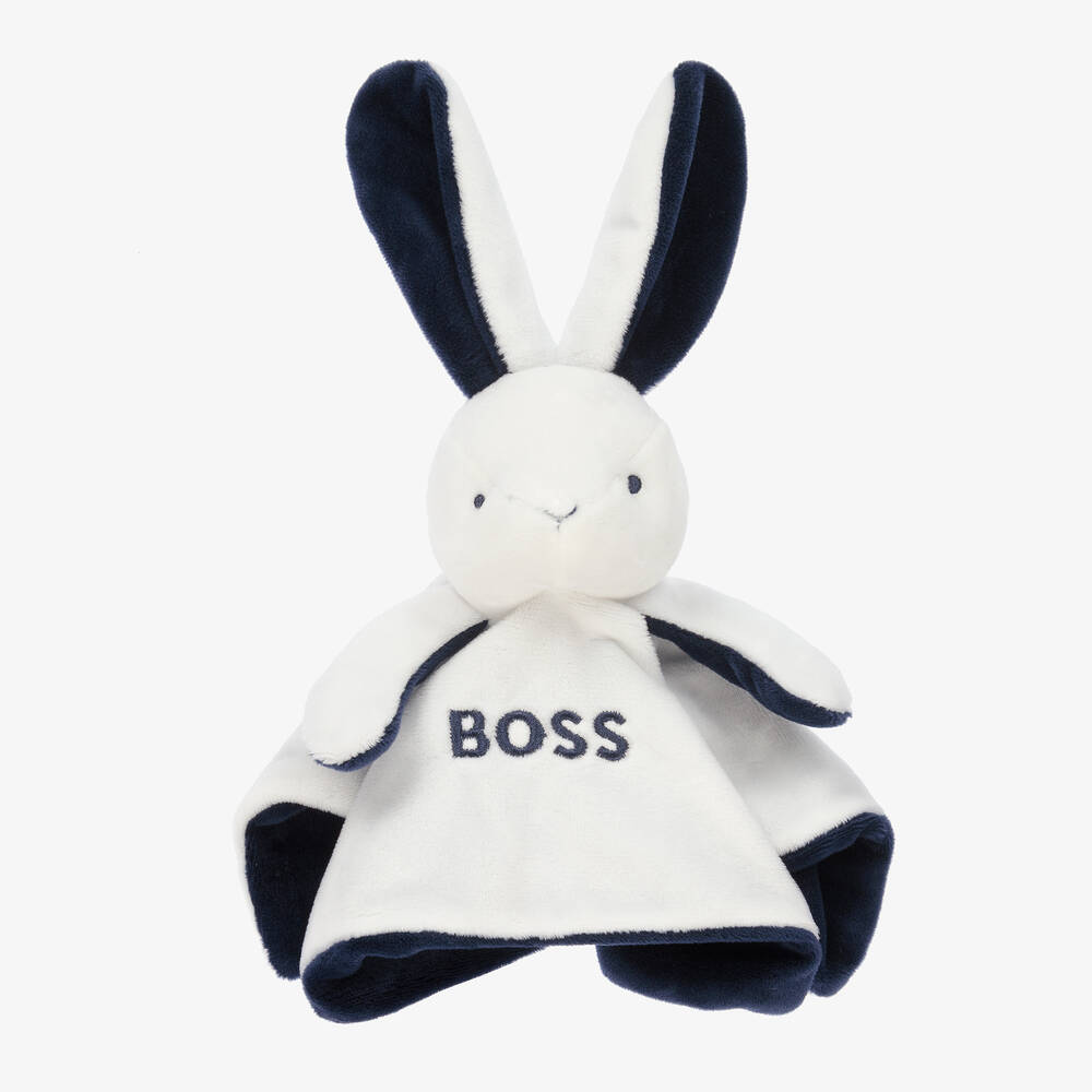 BOSS - دودو أرنب قطيفة لون أبيض للأطفال (20 سم) | Childrensalon