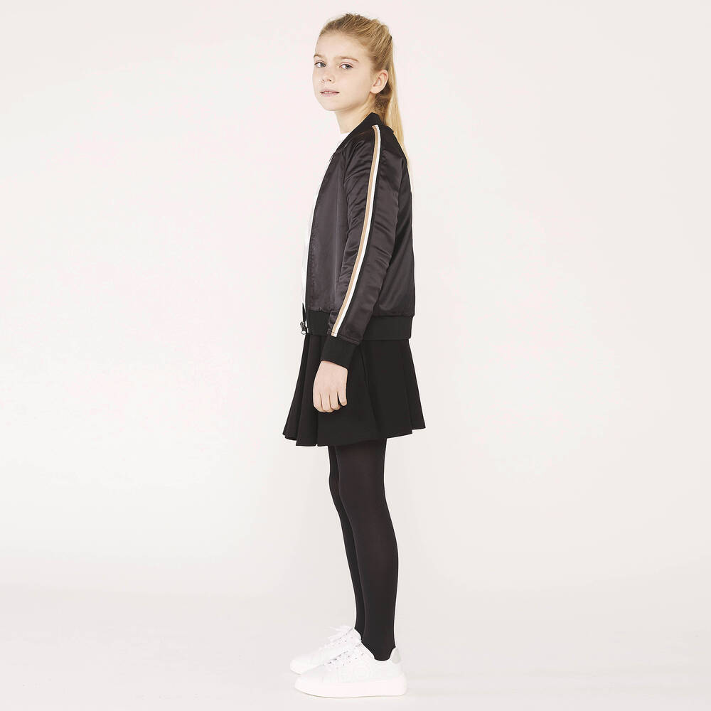 BOSS-ترينرز جلد لون أبيض للبنات | Childrensalon Outlet