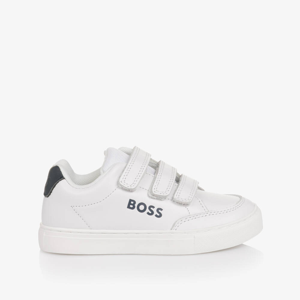 BOSS-White Logo Trainers | Childrensalon Outlet