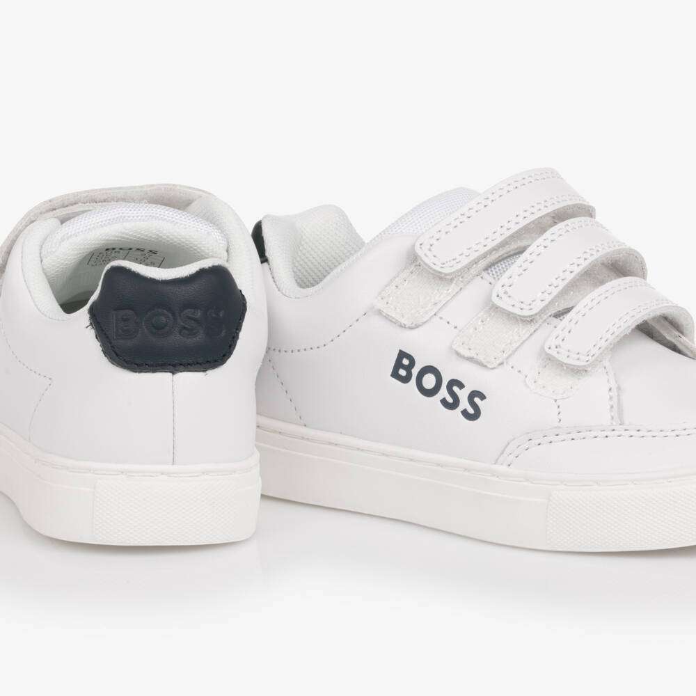 BOSS-White Logo Trainers | Childrensalon Outlet