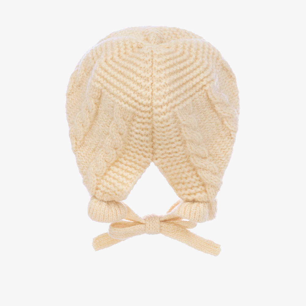 Bowtique London-Кремовый вязаный чепец для малышек | Childrensalon Outlet
