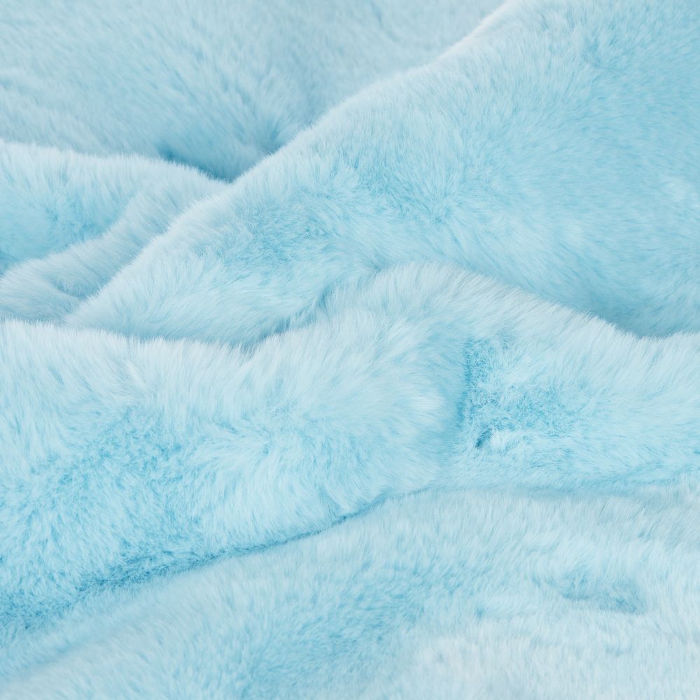 Blue fluffy blankets online
