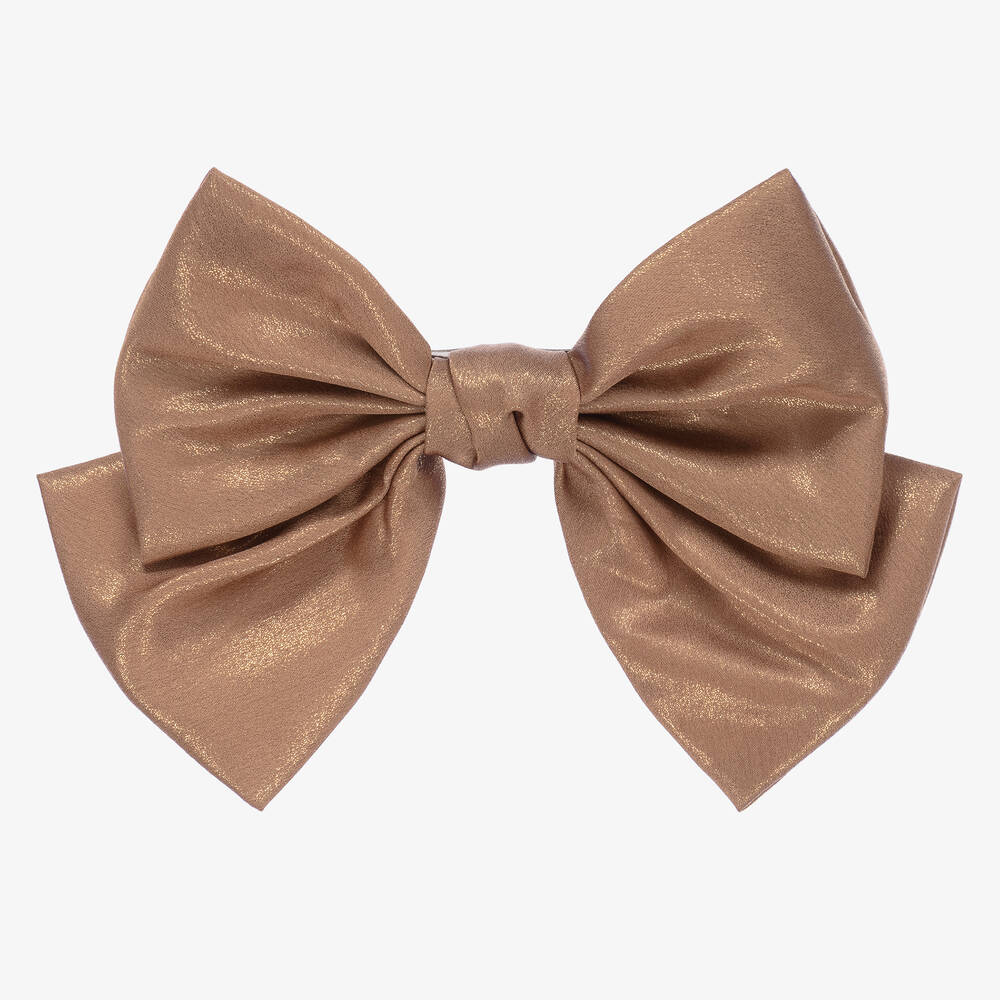 Bowtique London-Bronze Bow Hair Clip (19cm) | Childrensalon Outlet