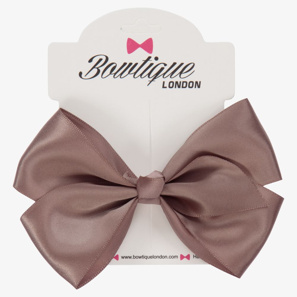 Bowtique London-Girls Brown Hair Clip (10cm) | Childrensalon Outlet