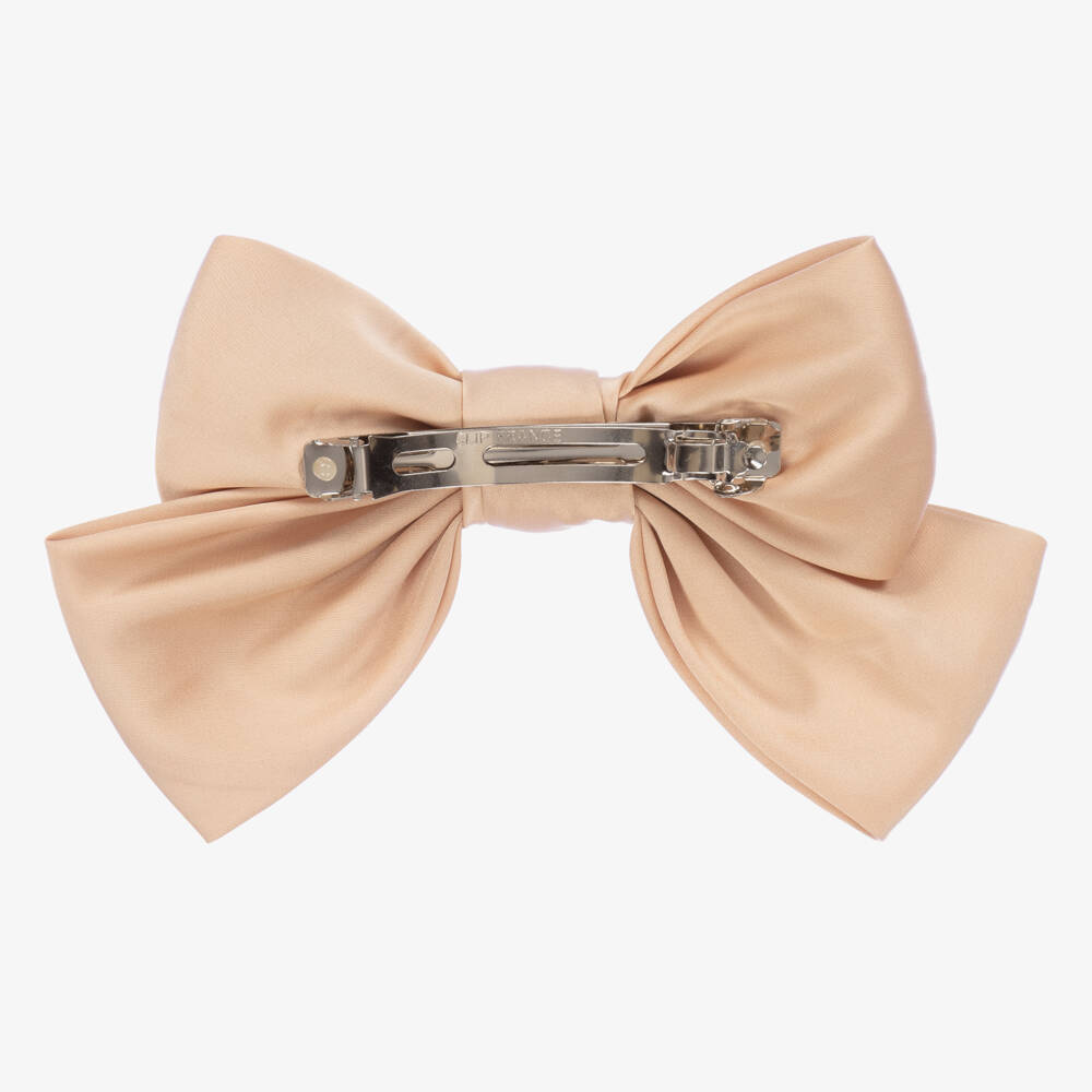 Bowtique London-Бежевая заколка-бантик (17см) | Childrensalon Outlet