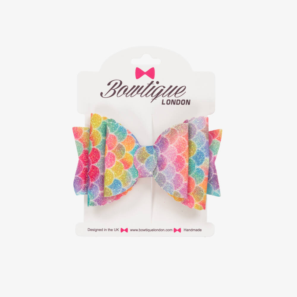 Bowtique London-Girls Glitter Mermaid Bow Clip | Childrensalon Outlet