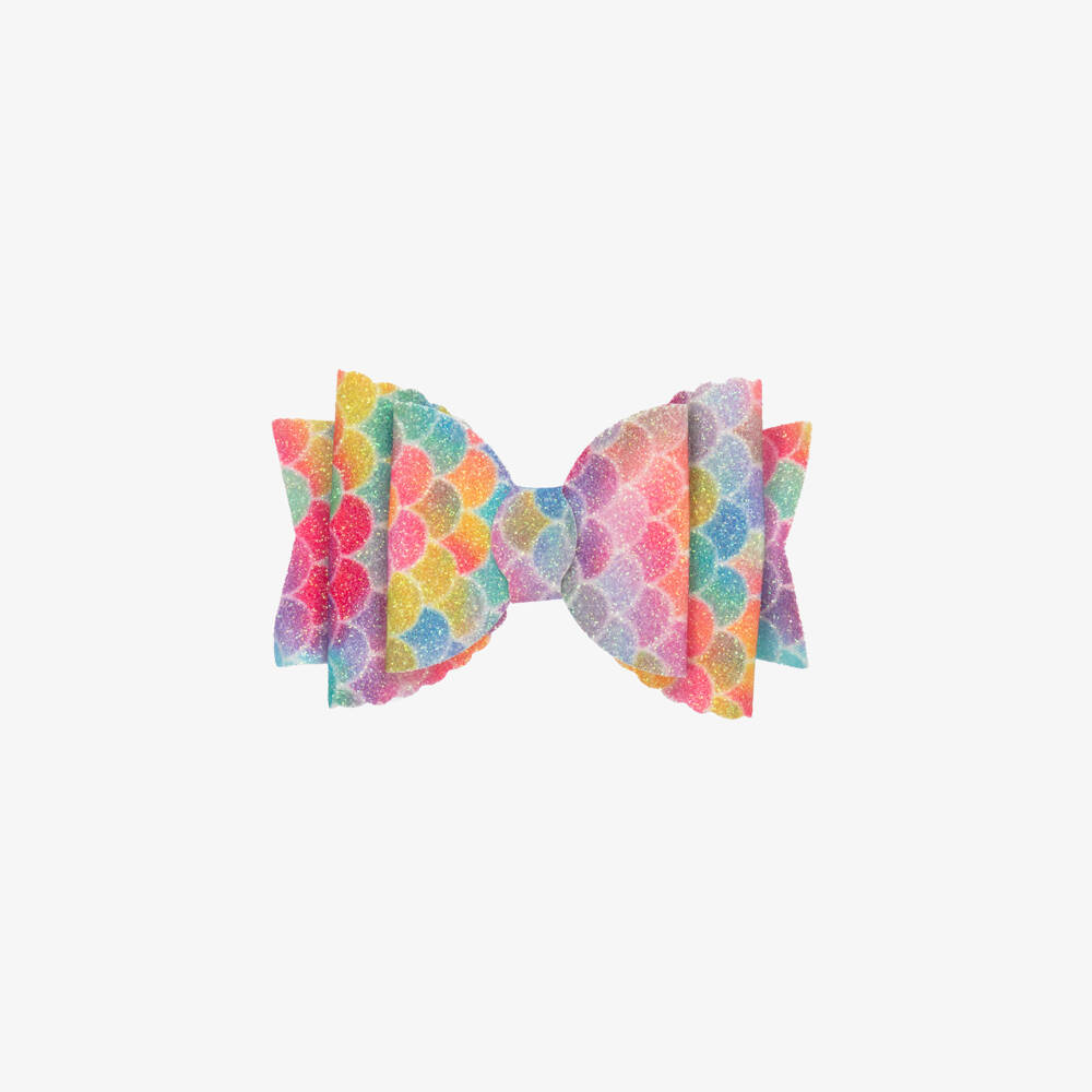 Bowtique London-Girls Glitter Mermaid Bow Clip | Childrensalon Outlet