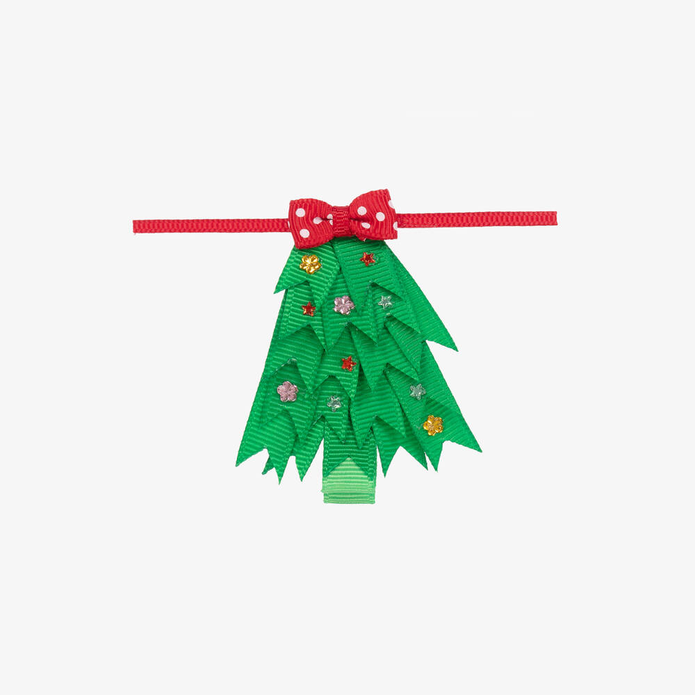 Bowtique London-Girls Holiday Tree Hair Clip | Childrensalon Outlet