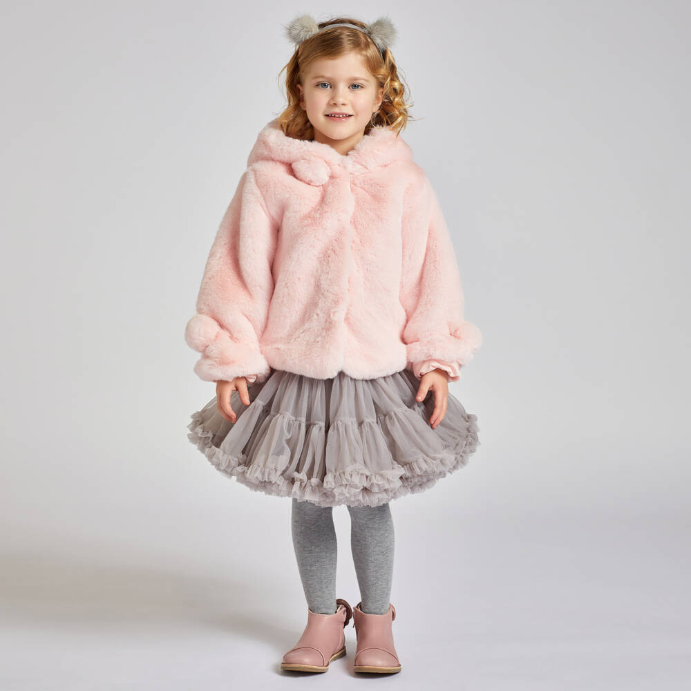 Bowtique London-Girls Hooded Faux Fur Jacket | Childrensalon Outlet