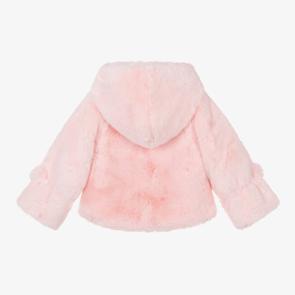 Bowtique London-Girls Hooded Faux Fur Jacket | Childrensalon Outlet