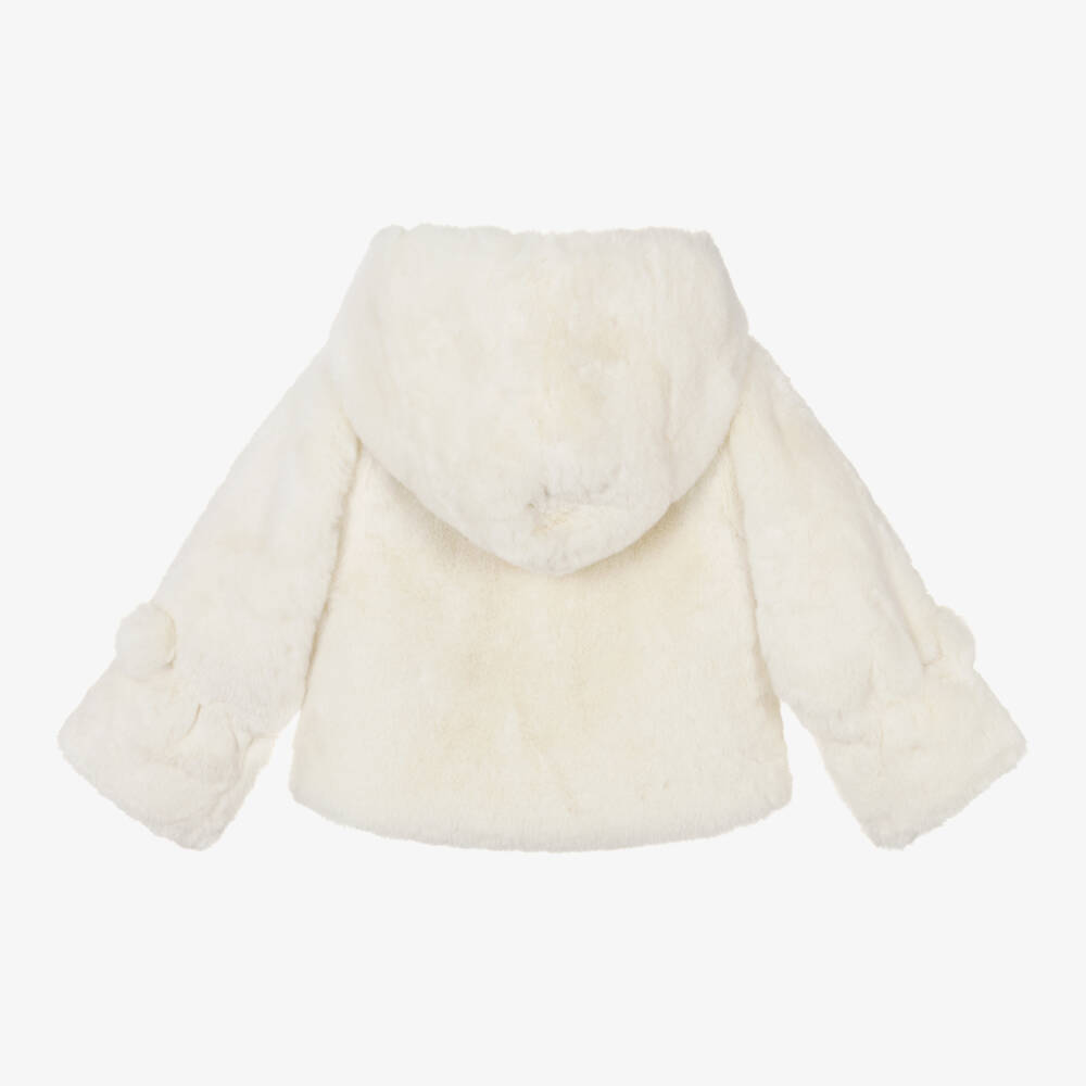 Bowtique London-Кремовая уютная куртка с капюшоном для девочек | Childrensalon Outlet
