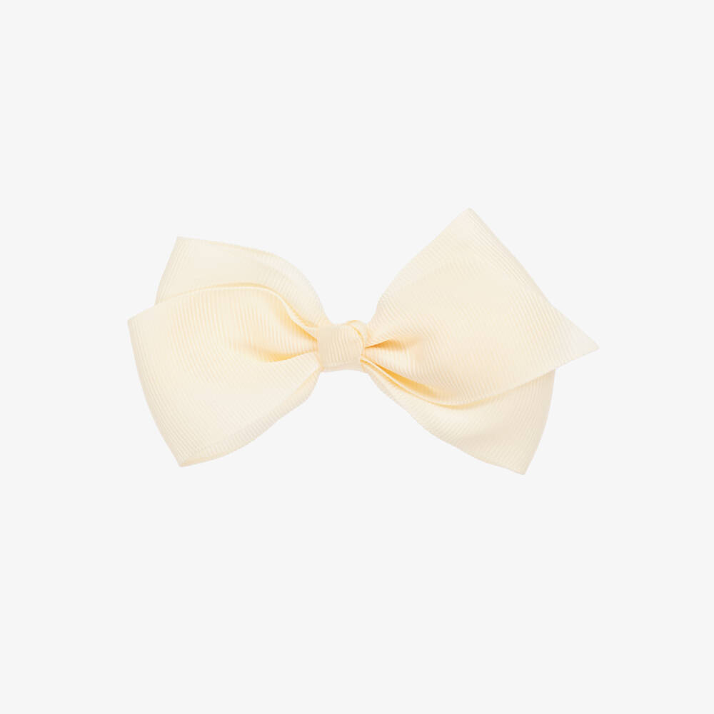 Bowtique London-Girls Ivory Ribbon Bow Clip | Childrensalon Outlet