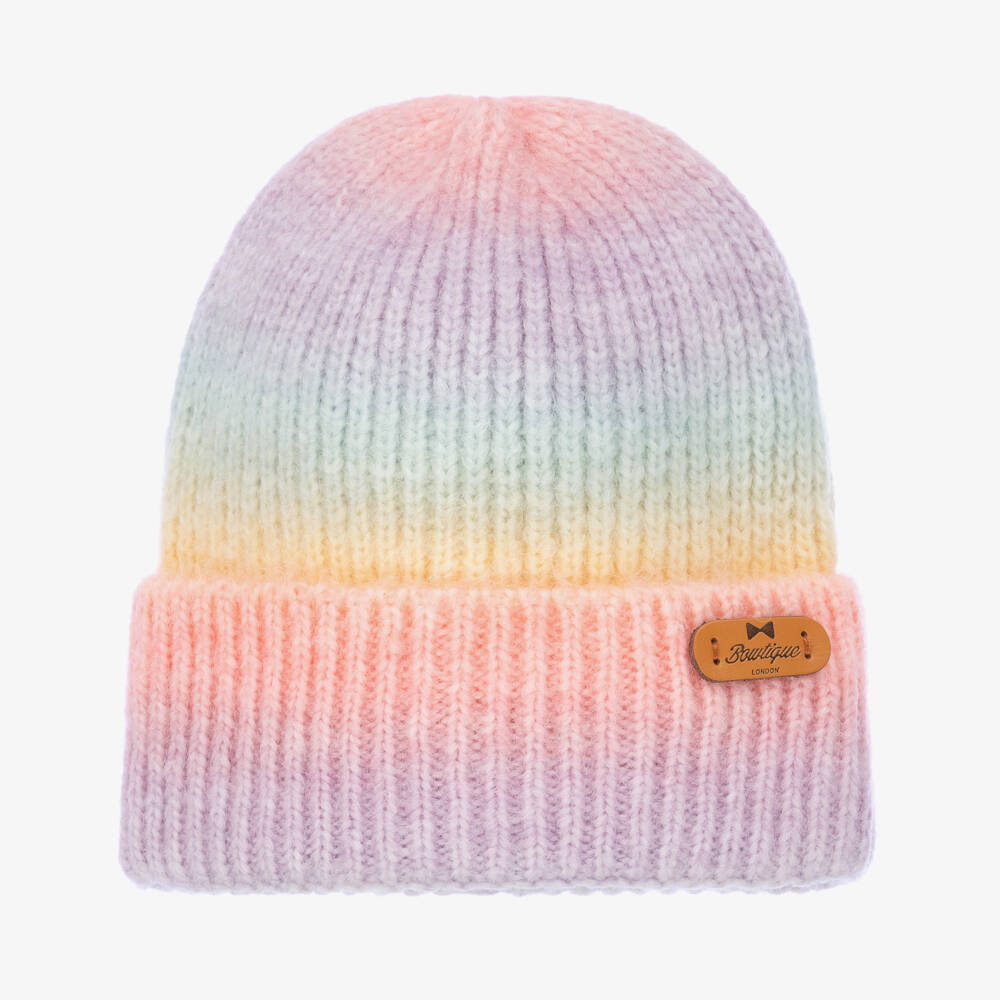 Bowtique London-Girls Pastel Ombre Knit Hat | Childrensalon Outlet