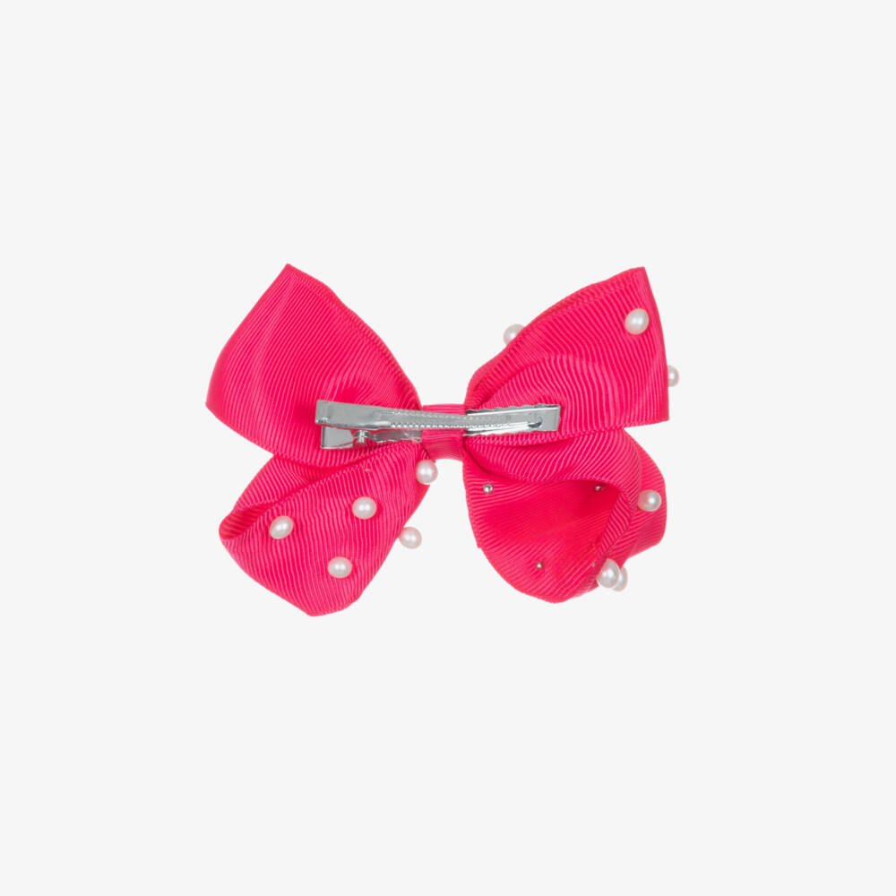 Bowtique London-Girls Pearl-Embellished Pink Hair Clip | Childrensalon Outlet