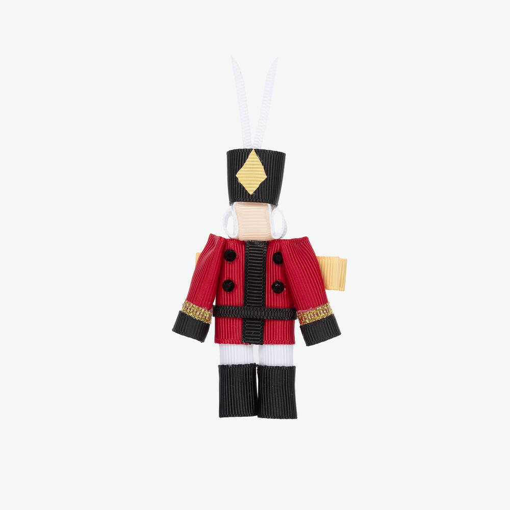 Bowtique London-Girls Red Nutcracker Hair Clip (11cm) | Childrensalon Outlet