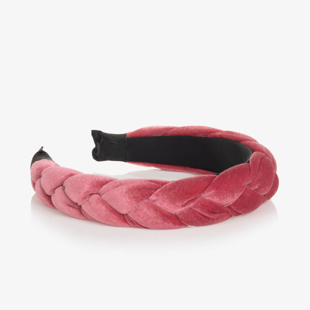 Bowtique London-Girls Rose Velour Braided Hairband | Childrensalon Outlet