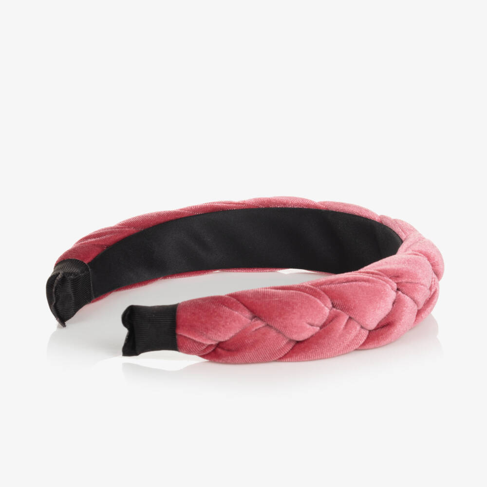 Bowtique London-Girls Rose Velour Braided Hairband | Childrensalon Outlet