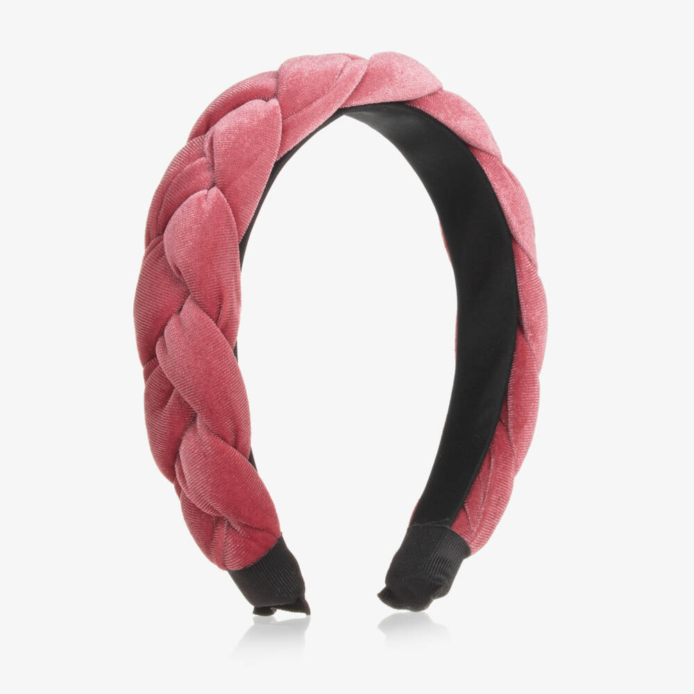 Bowtique London-Girls Rose Velour Braided Hairband | Childrensalon Outlet