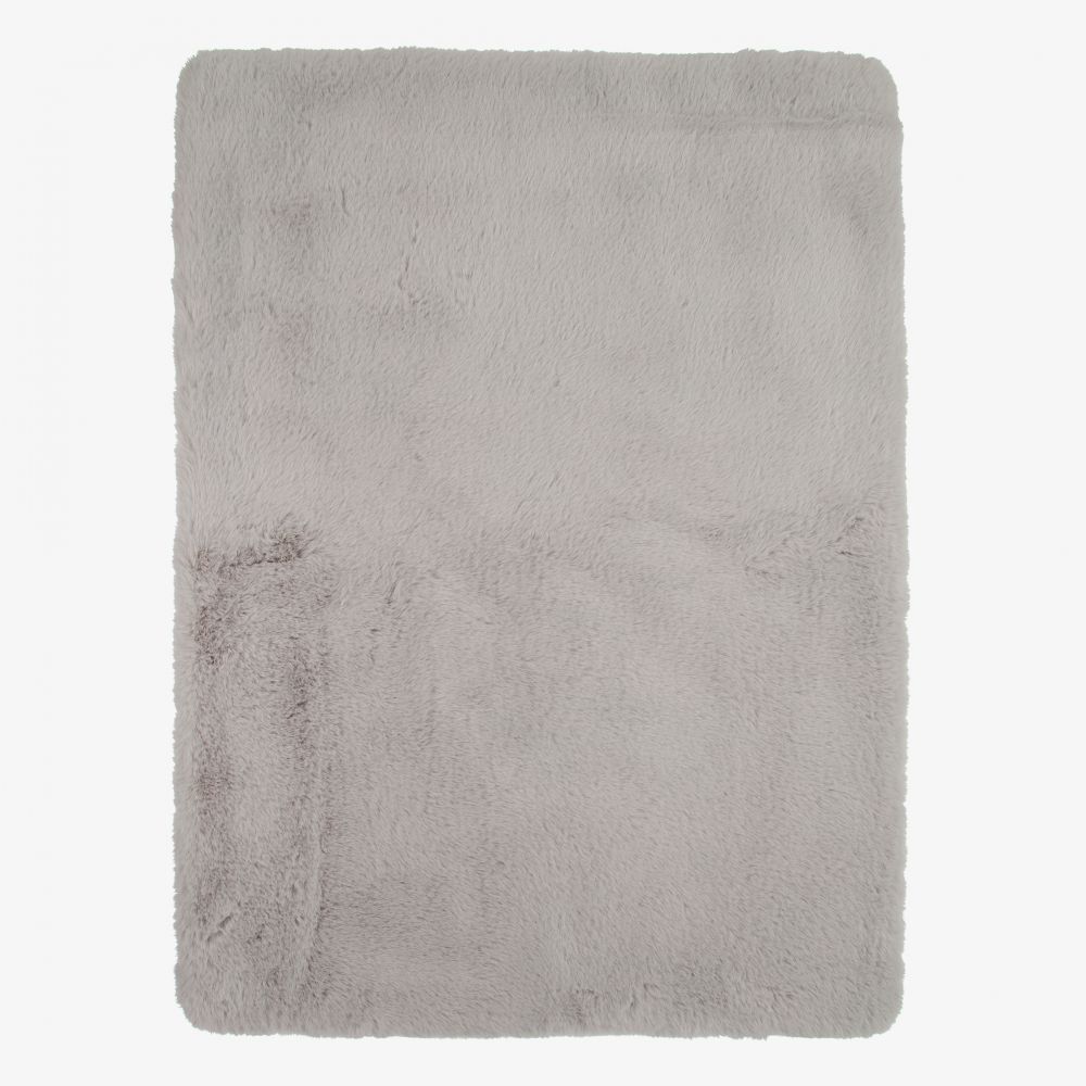Bowtique London - Серое меховое одеяло (83 см) | Childrensalon