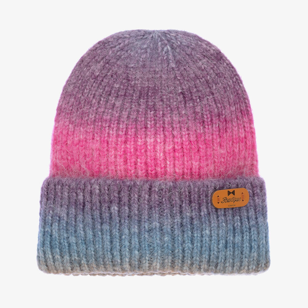 Bowtique London - Ombre Pink Knit Beanie | Childrensalon