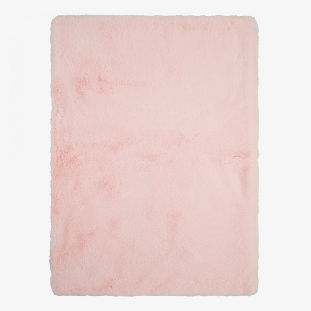 Bowtique London - Pink Fur Blanket (83cm) | Childrensalon