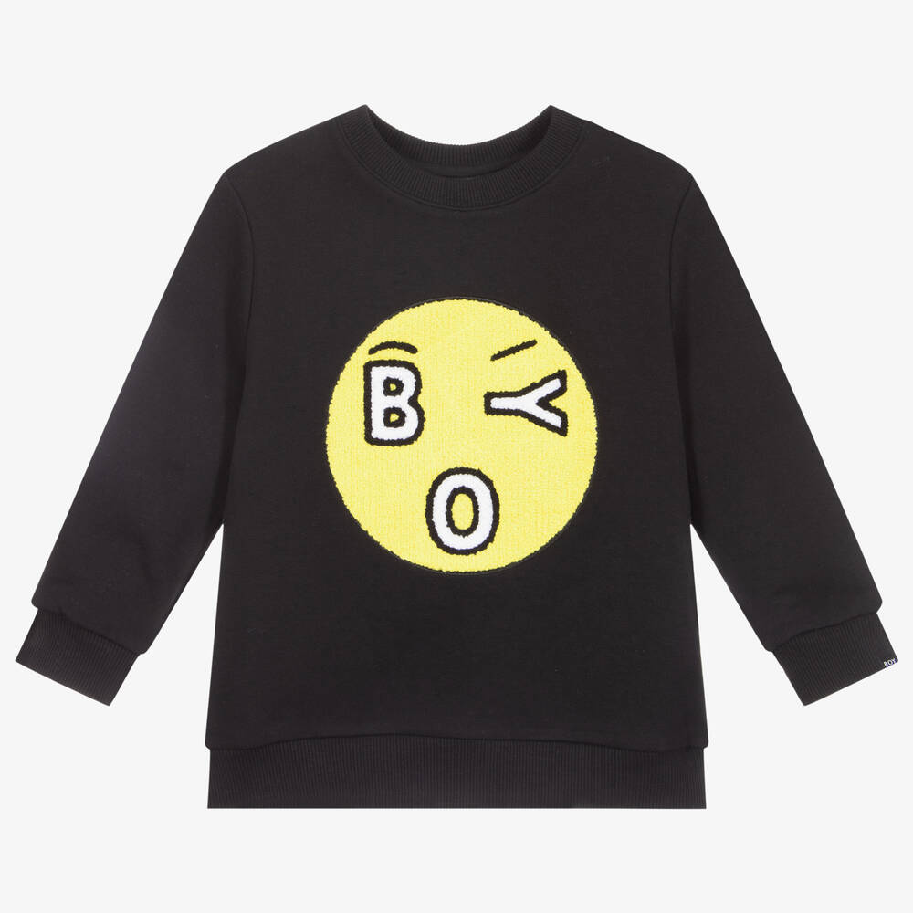 BOY London - Schwarzer Pulli mit Emoji-Motiv (J) | Childrensalon