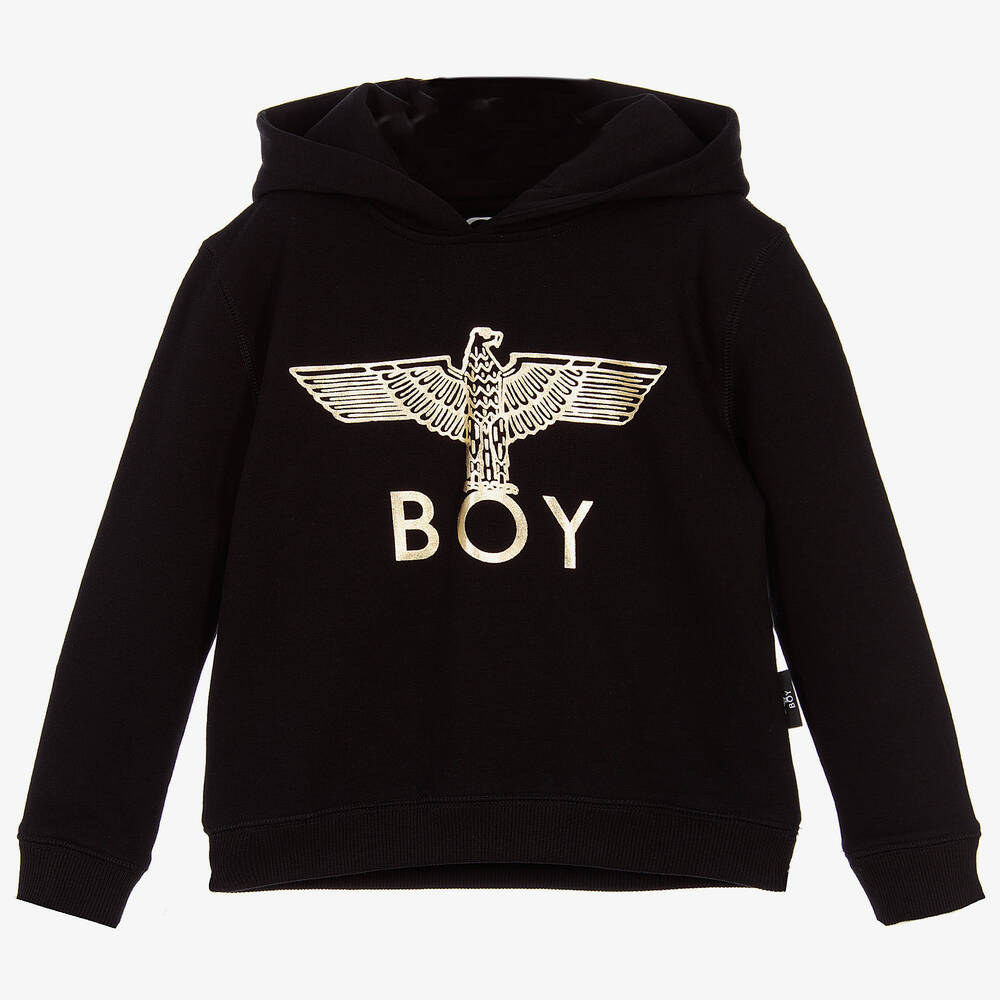 BOY London - Black Logo Hooded Sweatshirt | Childrensalon