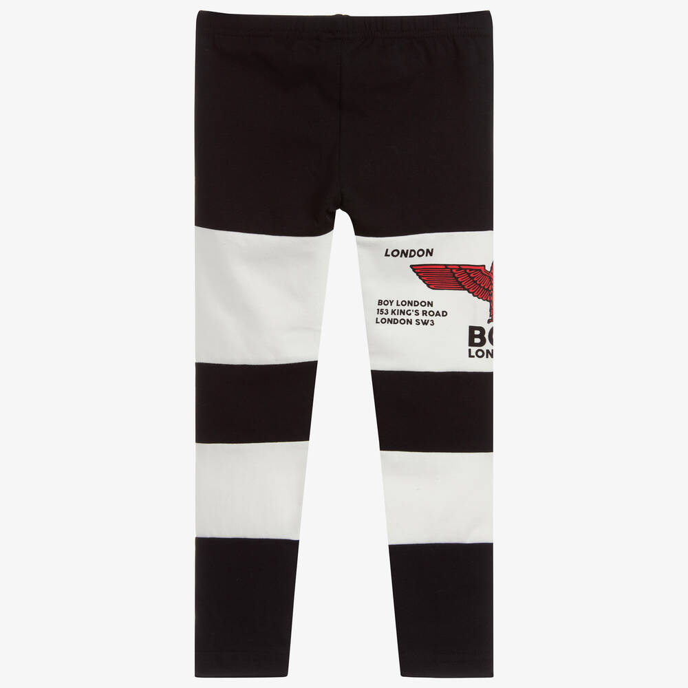 BOY London-Черно-белые хлопковые легинсы | Childrensalon Outlet
