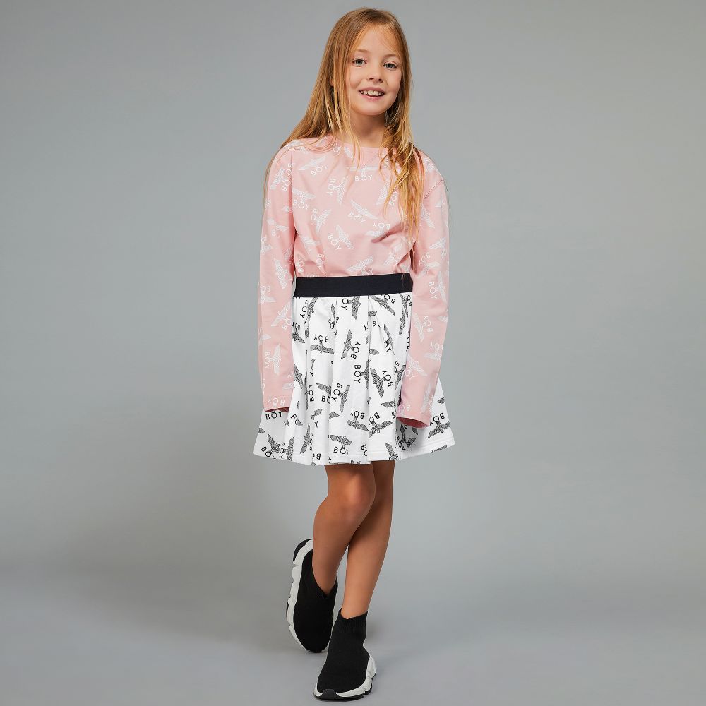 BOY London Cotton Jersey Repeat Skirt Childrensalon Outlet